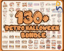 130+ Retro Halloween Png Bundle Spooky Ghouls Design Digital Download Svg