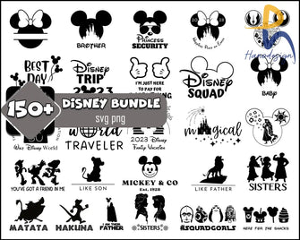 150+ Mega Disney Bundle | Svg Png - Digital Download Svg