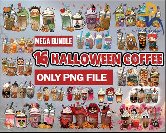 16 Halloween Bad Bunny Coffee Cups| Halloween Bunny Halloween| Png Svg