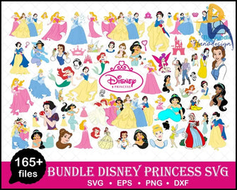 165+ Disney Princess Svg Bundle Cricut Silhouette Clip Art Svg