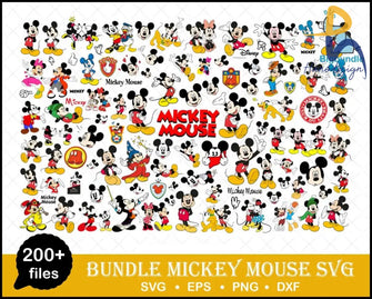 200+ Mickey Mouse Svg Disney Svg Clipart Bundle For Cricut Printable