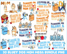 30 Bluey Mom Png Bundle Heeler Mama Gift Shirt Cartoon Cute Svg