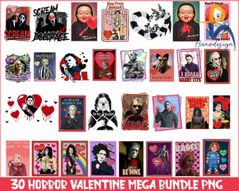 30 Horror Valentine Bundle Valentines Day Png Files Digital Design Download Svg