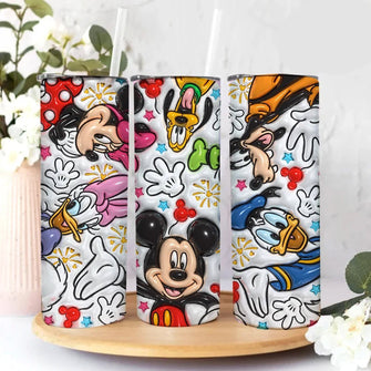 3D Inflated Mouse Design Tumbler Wrap PNG