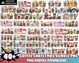40+ Coffee Christmas Png Bundle Latte - Crm05112204 Svg