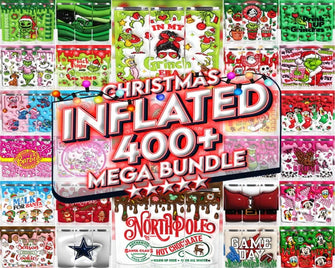 400+ Christmas 3D Inflated Tumbler Bundle