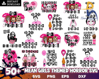 50+ Horror Movies - Mean Girls Bundle Svg Png Dfx Eps Digital Download Svg