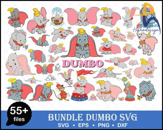 55+ Dumbo Svg Bundle Cricut Elephant Png Cut File
