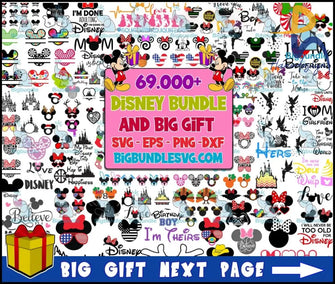 69K+ Mega Bundle Disney Designs Fun Svg Big Svg And For Cricut Files Clipart Svg