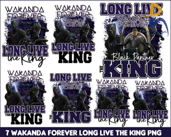 7 Black Panther Wakanda Png Bundle Forever Long Live King Svg