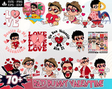 70+ Bad Bunny Valentines Bundle Valentine Svg Png Eps Dxf Design - Digital Download Svg
