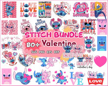 80+ Stitch Valentines Day Bundle Svg Png Eps Dxf Designs Vlt30122204 Svg