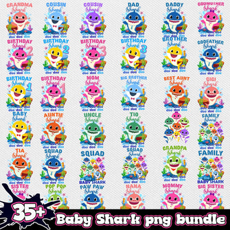 Baby Shark Bundle 35+ PNG