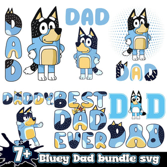 Bluey Dad Bundle 7+ SVG