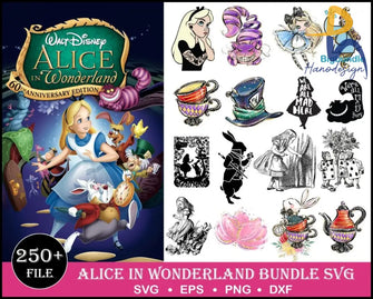 Alice In Wonderland Svg Bundle 200+ Png Dxf Pdf Svg