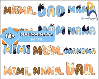 Bluey Mama Png Bundle Heeler Mom Gift Shirt Cartoon Cute Svg