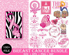 Breast Cancer Awareness Svg Bundle | Fight Survivor Svg Cut File Quote