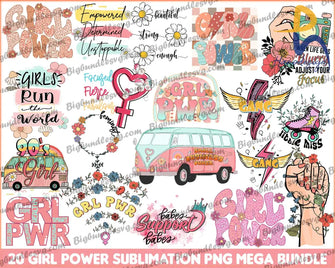 Girl Power Sublimation Bundle - Digital Dowload Svg