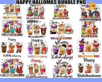Hallothanksmas Coffee Png Clipart Fall Halloween Png Christmas Western Png Instant Download