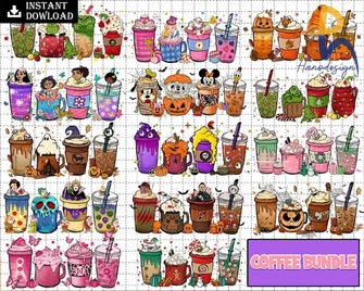 Halloween Coffee Png Bundle Pumkin Coffee Png Disney Fall Latte Horror Movie Freddy Krueger Svg