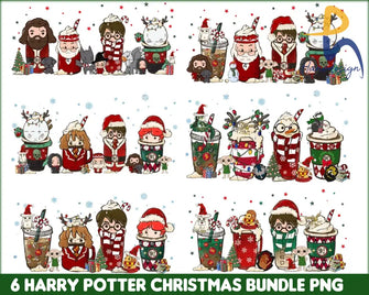 Harry Ptter Christmas Coffee Png Xmas Hp Png Wizarding World Sublimation Design - Crm05112201