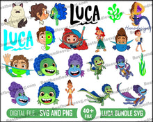 Luca Svg Vector Cutfile Bundle Color Page Birthday Silhouette Printfile Cartoon Disney Svg