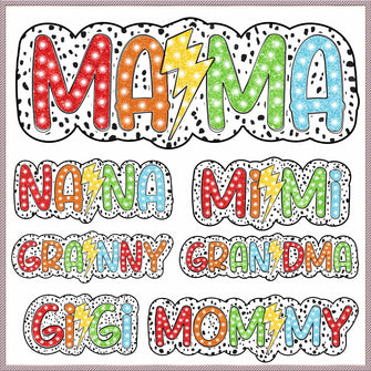 Mama Rainbow Bundle PNG