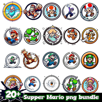 Super Mario Bundle 20+ PNG