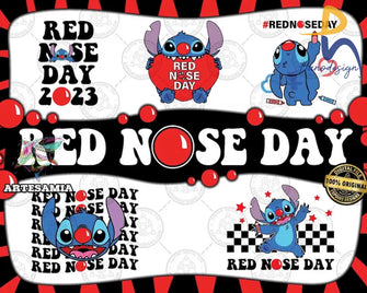 Red Nose Day Stitch - Cut File Digital Download Svg Svg