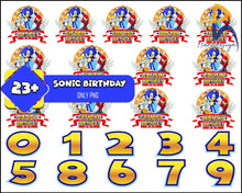 Sonic Birthday Design Png Images Digital Download Svg