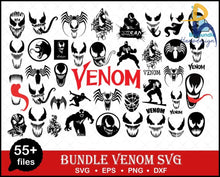 Venom Svg Bundle Png Dxf Files For Cricut Clipar Silhouette Svg
