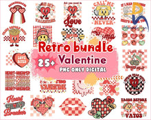 Version 2 - 25+ Retro Valentines Day Bundle Valentine Sublimation Png Digital Design Download Svg