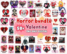 Version 2 - 50+ Horror Valentine Bundle Valentines Day Png Sublimation Design Digital Download Svg