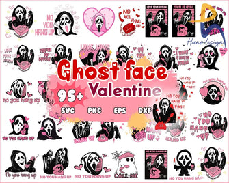 Version 2 - 95+ Ghostface Valentine Bundle Valentines Day Svg Svg Png Eps Dxf Design Digital
