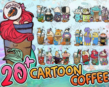 20+ Cartoon Coffee Png Bundle, Funny Movie Hand Drawn Coffee Png, Halloween Fall Movie Png Bundle, Instant Download