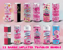 12+ Barbie Inflated Tumbler 3D Wrap PNG bundle, Instant download