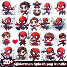 Chibi spiderman png bundle