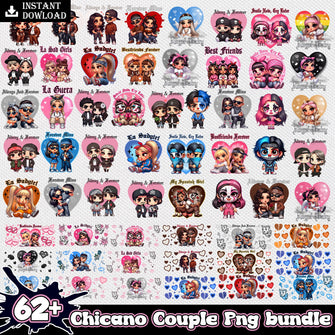 Chicano Always and Forever Couple Png bundle