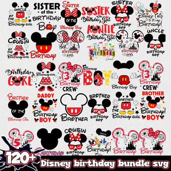 Disney birthday 2024  bundle svg 