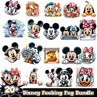 Mickey Mouse Peeking png bundle