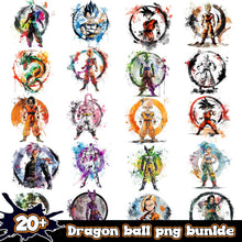 Dragon Ball watercolor png bundle