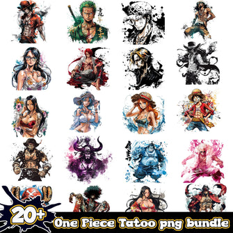 One Piece Anime Tatoo png bundle