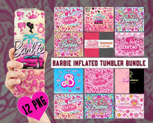 12+ Barbie Inflated Tumbler 3D Wrap PNG bundle, Instant download ver 2