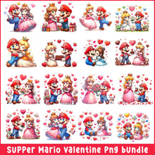Supper Mario valentine png bundle