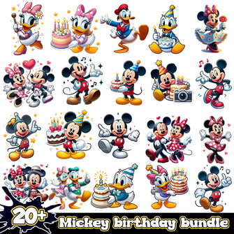 Mickey mouse birthday png bundle