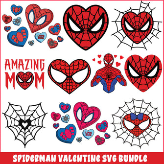 Spiderman valentine bundle svg
